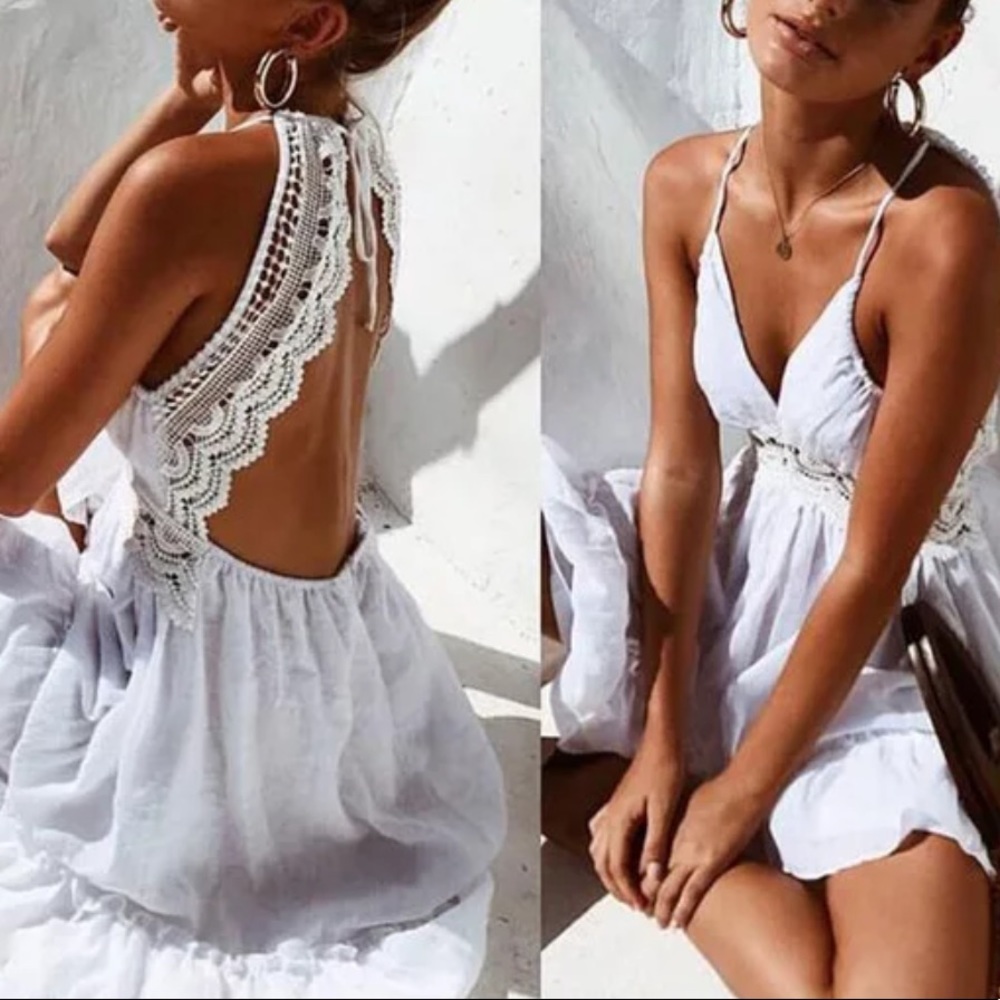 SALE🎉Cover Up Summer Dress Blue and White💙